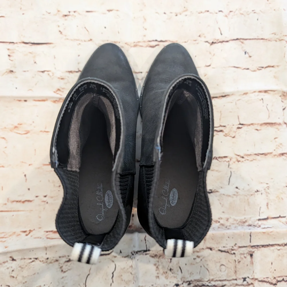 SALE Dr. Scholl's Mania Black Wedge Ankle Boots - Like New! - Picture 9 of 10